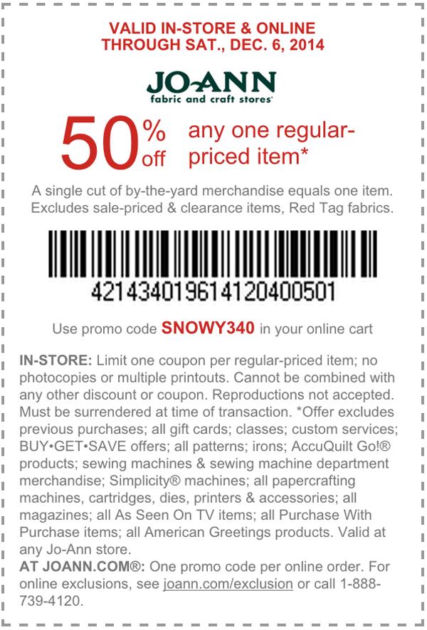 Today's Jo-Ann Coupon Of The Day