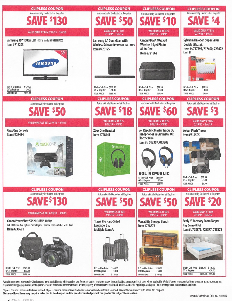 New BJs Front of the Store Flyer Apple iTunes Deal, Barilla Pasta