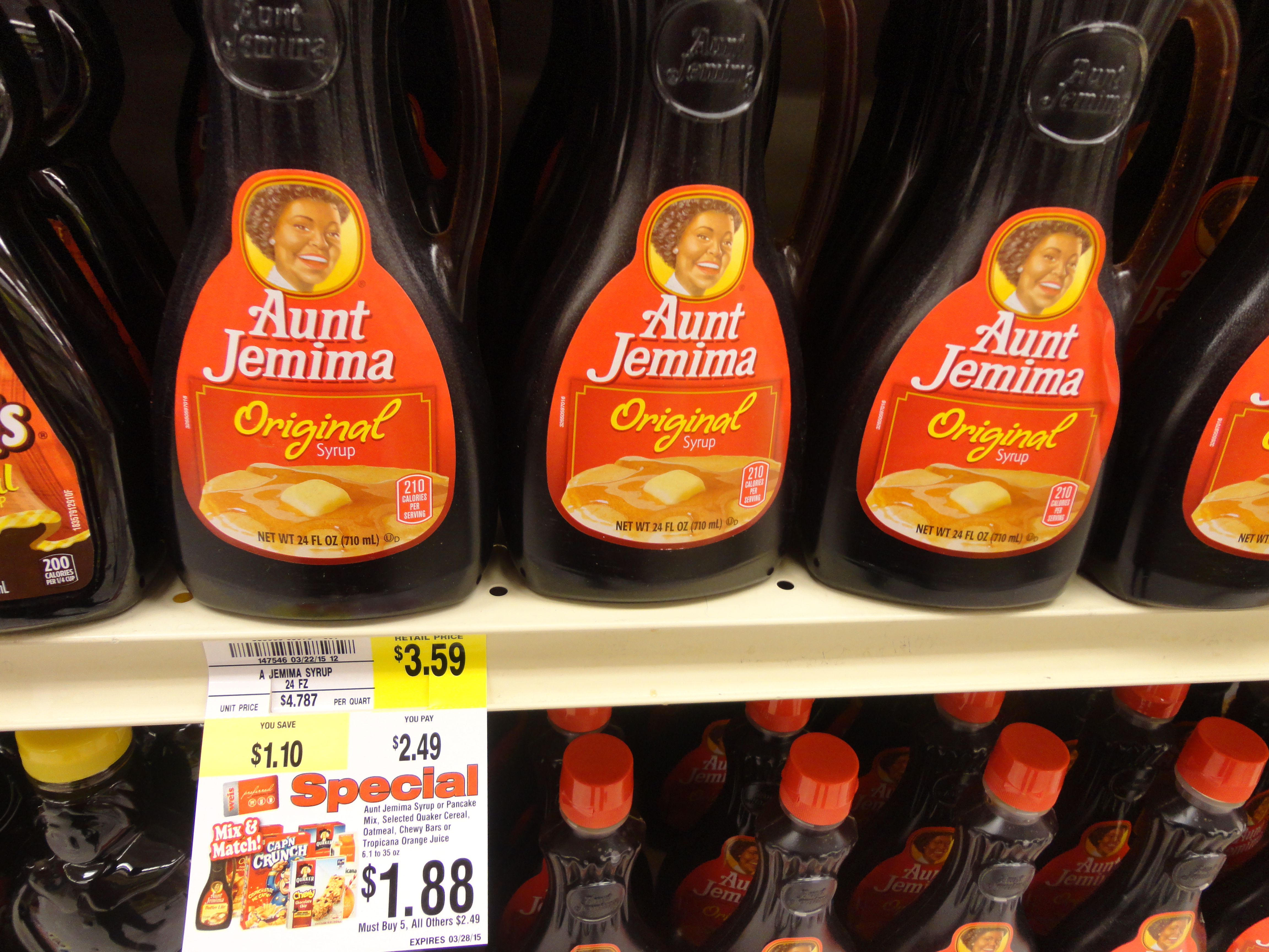 Weis | Aunt Jemima Syrup or Pancake Mix, Selected Quaker Cereal ...