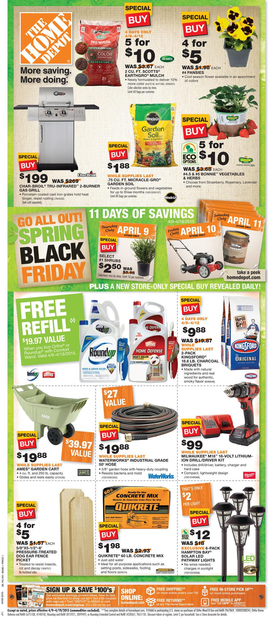 Home Depot Spring Black Friday Sale Great Deals On Plants Soil Mulch And More Ship Saves