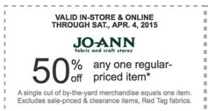 joann 50 off