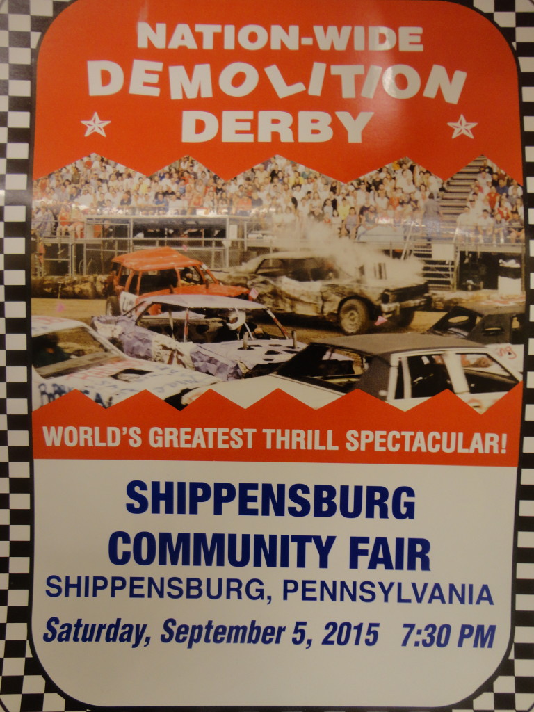 Demolition Derby Shippensburg Fairgrounds on September 5th SHIP SAVES