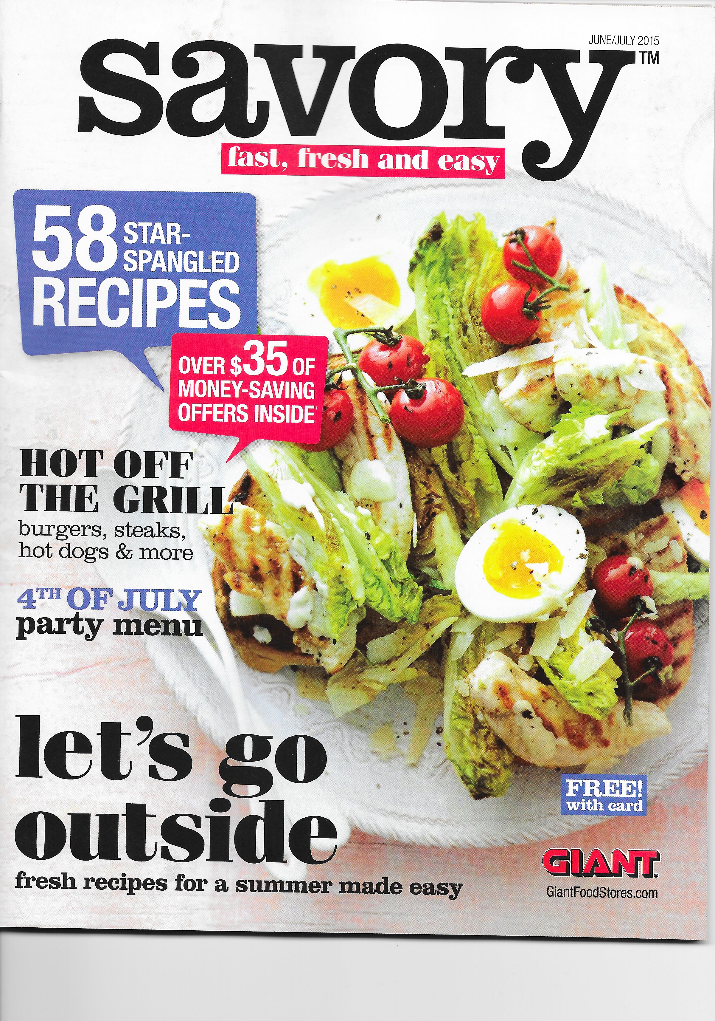 Giant’s new food magazine Savory: Fast, Fresh, and Easy is Available