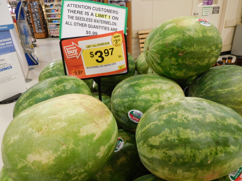 Watermelon 3 at Walmart & 3.97 at Giant SHIP SAVES