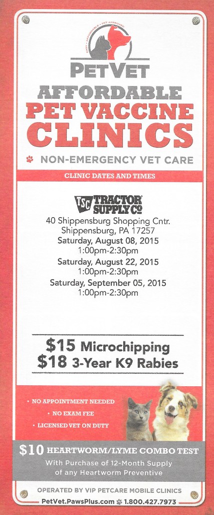 Tractor Supply | Affordable Pet Vaccine Clinics - SHIP SAVES