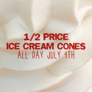 sonic ice cream cones july 9