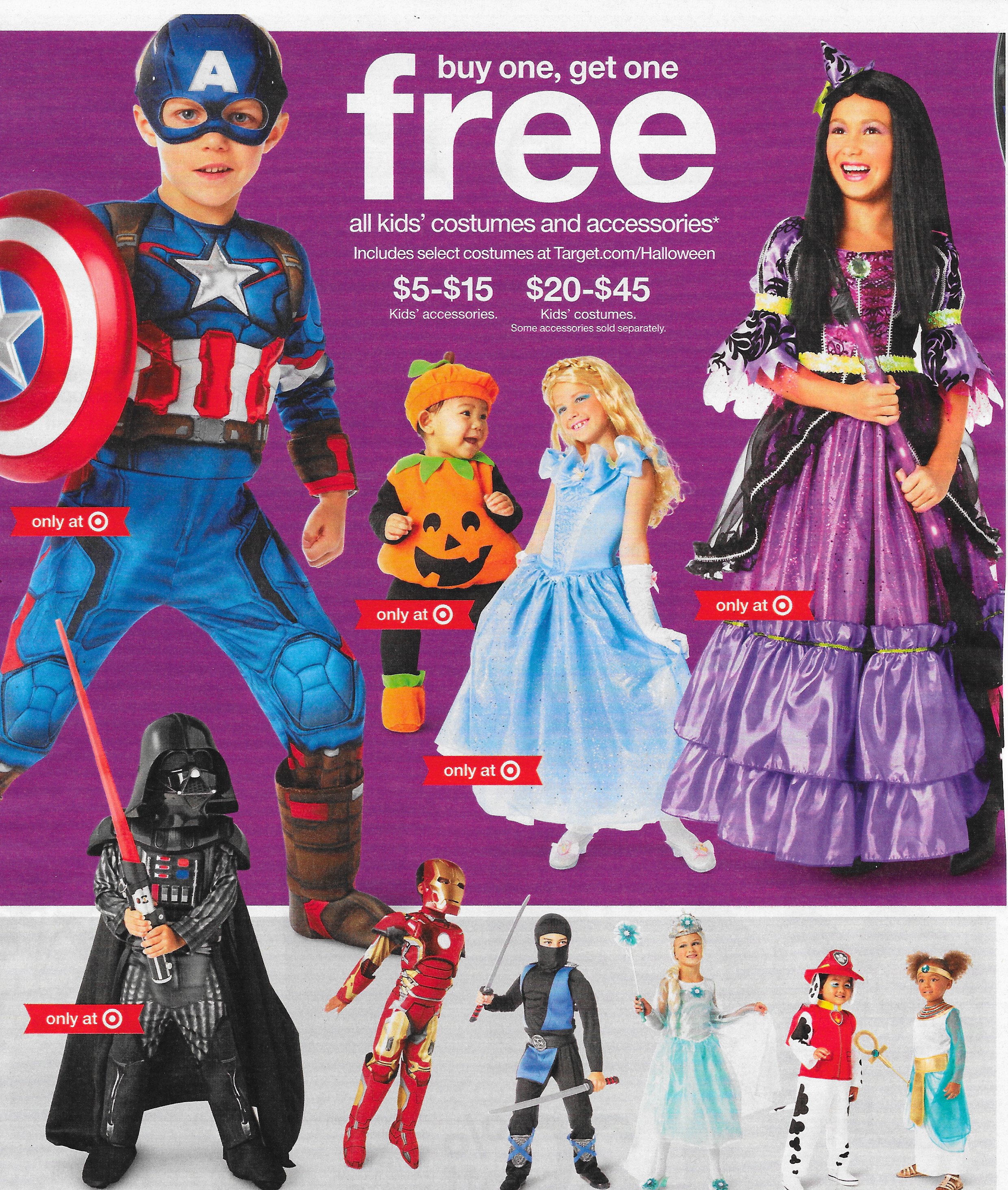 Target Buy 1 Get 1 Free Kids Halloween Costumes Ship Saves
