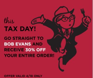 Bob Evans tax day