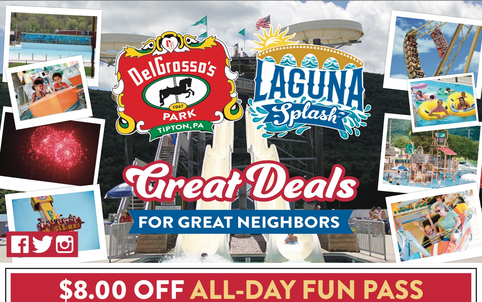 DelGrosso’s Amusement Park Coupons Save up to 8.00 on Admission
