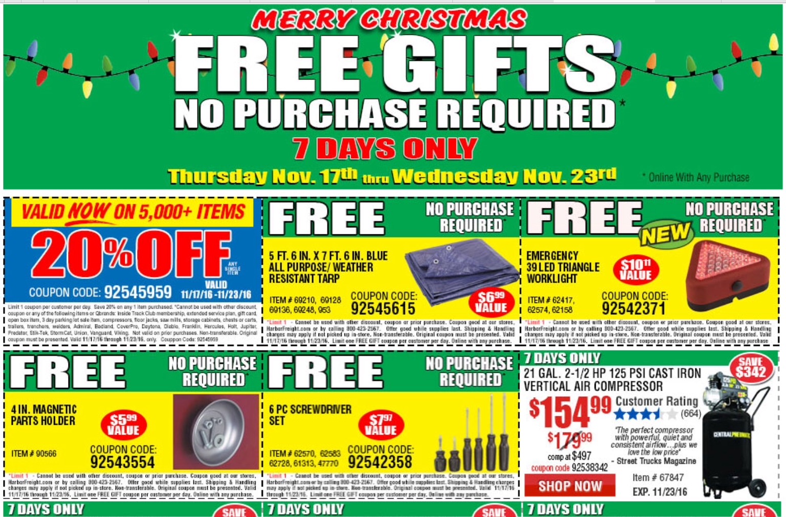 Harbor Freight Tools | Four FREE Gifts with Coupon (NO ...