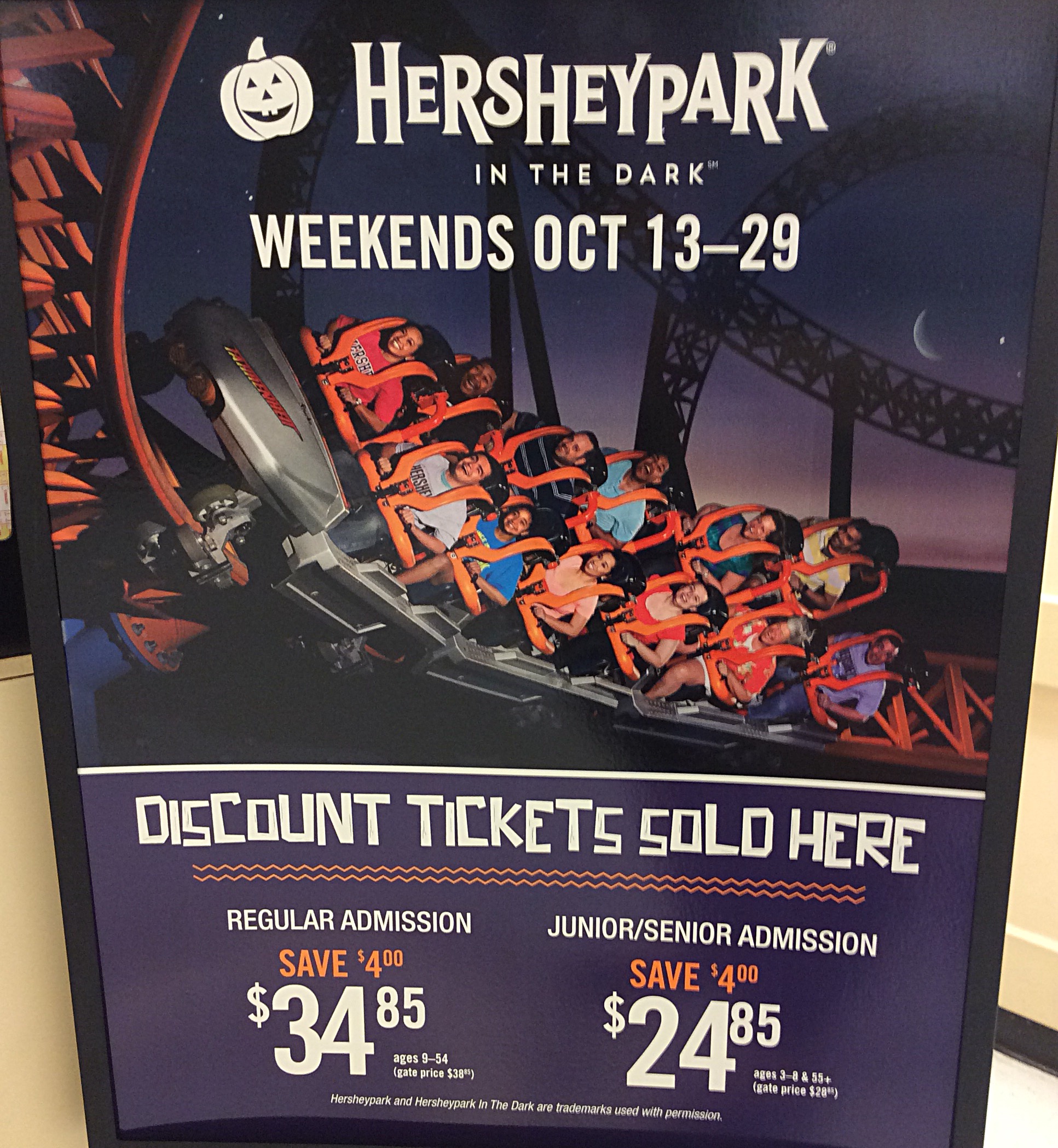 Giant Discount Hersheypark in the Dark Tickets Ship Saves