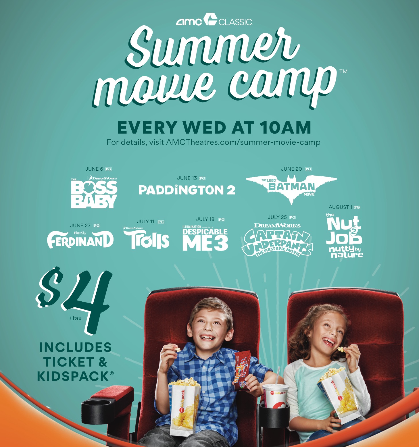 Summer Movie Camp AMC Classic, Chambersburg Mall SHIP SAVES