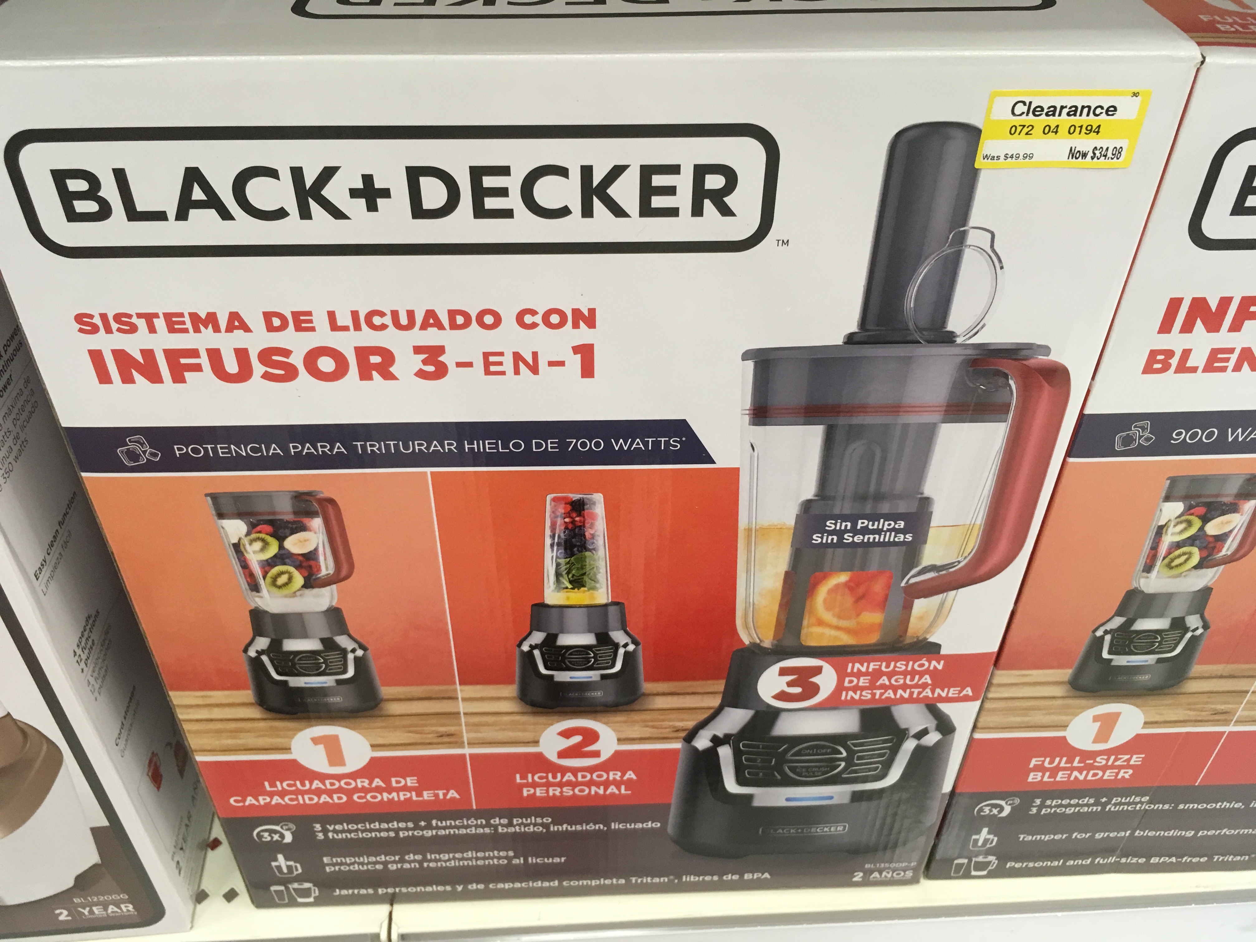 BLACK+DECKER Infuser 3-In-1 Digital PowerCrush Blender System with