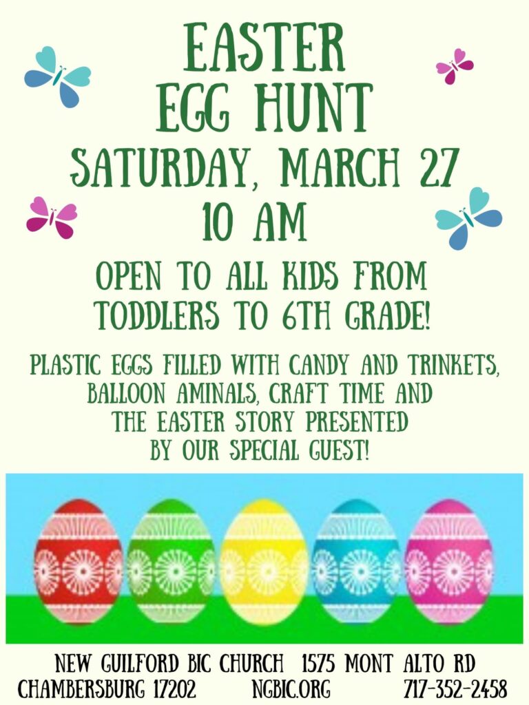 2021 List of South Central PA’s Easter Egg Hunts and other Easter