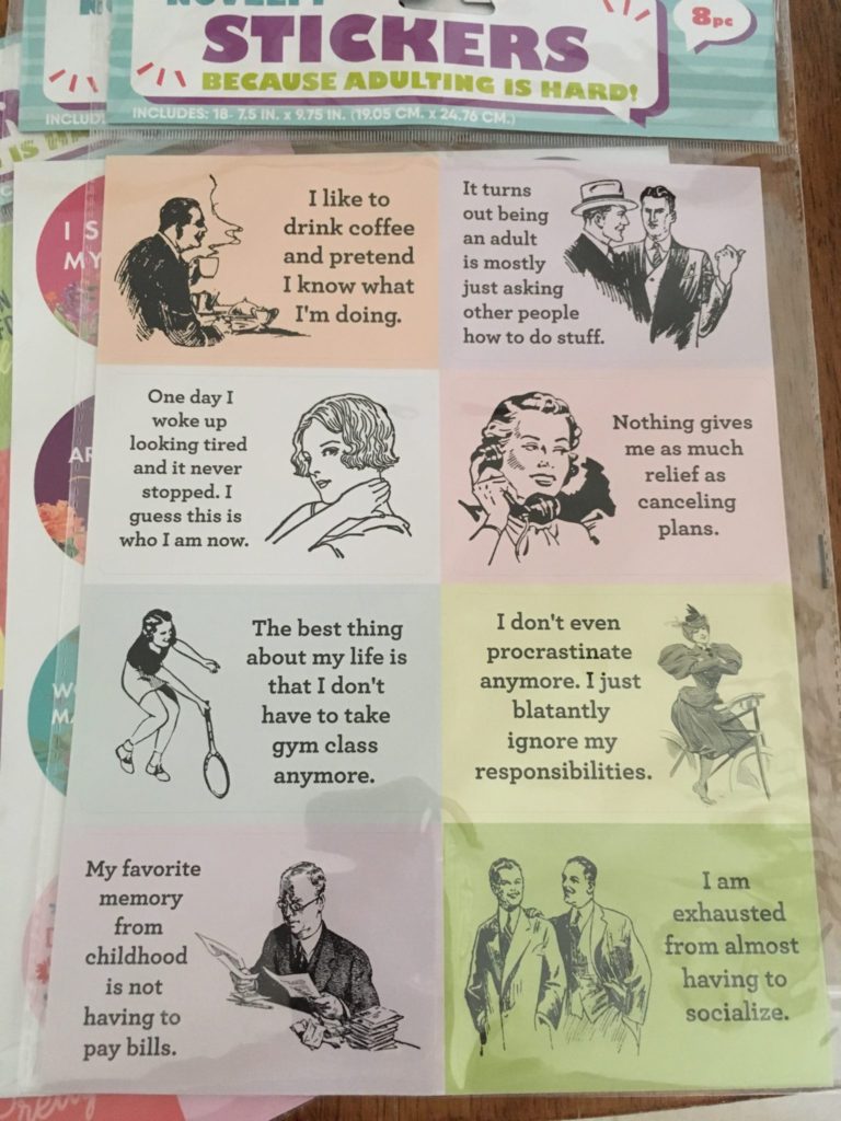 Dollar Tree Novelty Stickers for GrownUps SHIP SAVES