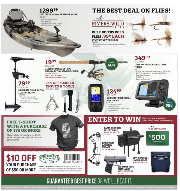 Sportsman’s Warehouse Chambersburg Grand Opening Flyer + Coupon SHIP