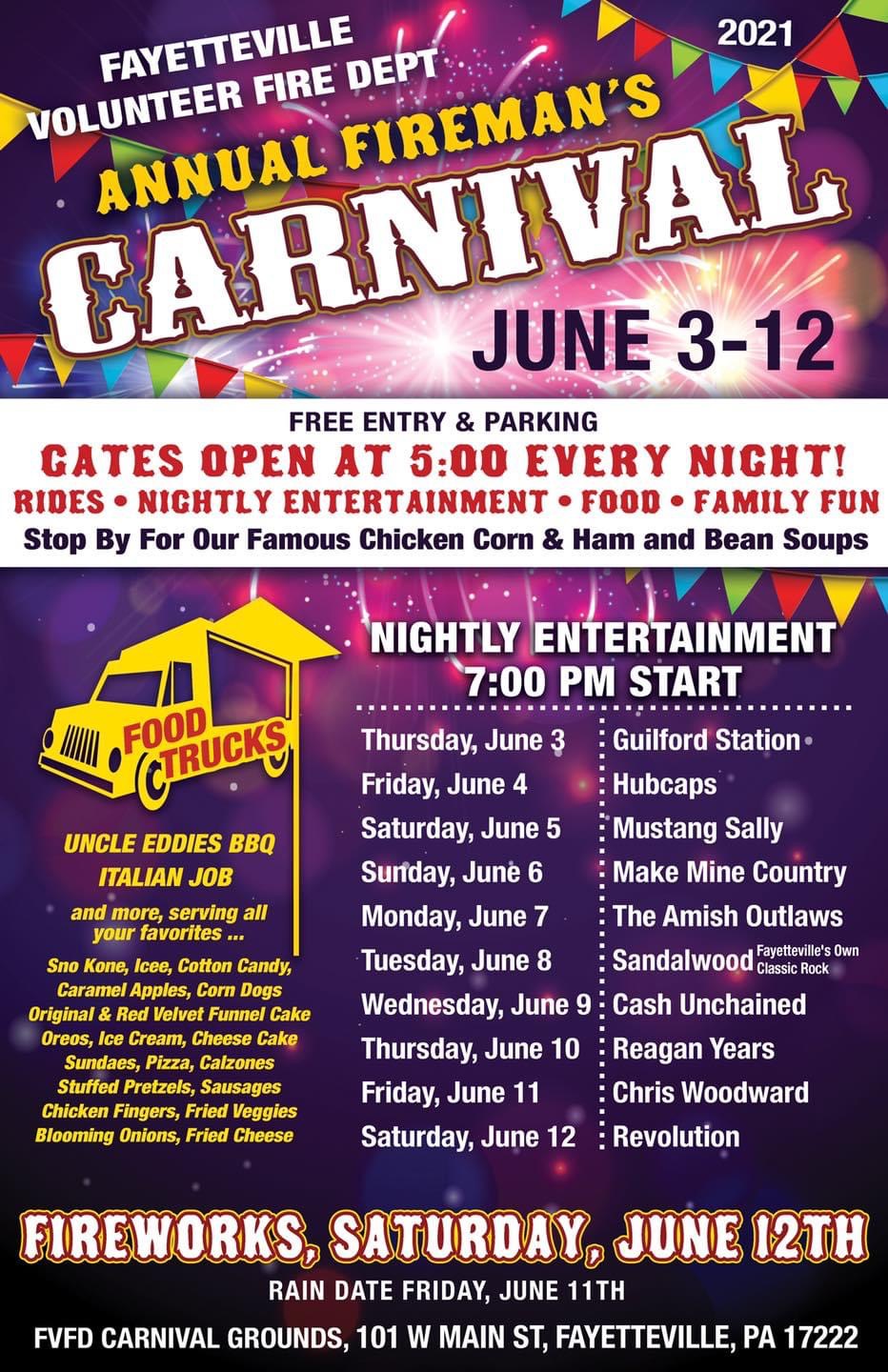 June Roundup Community Fairs, Fireman’s Carnivals, & Summer Festivals