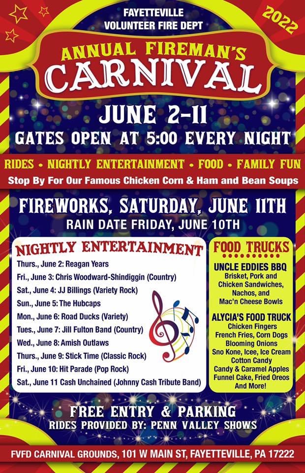 Fayetteville Volunteer Fire Department Carnival June 211 SHIP SAVES