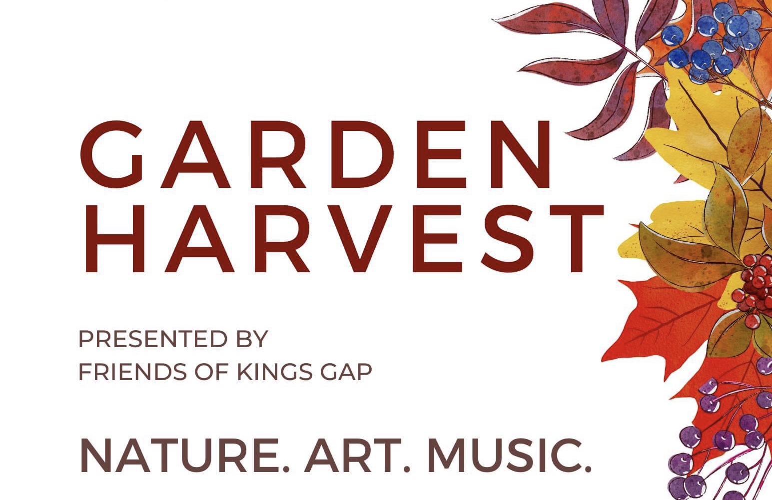Friends of Kings Gap Present Garden Harvest Day SHIP SAVES